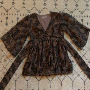 ANTHROPOLOGIE-Flowy boho tunic with ruffles!